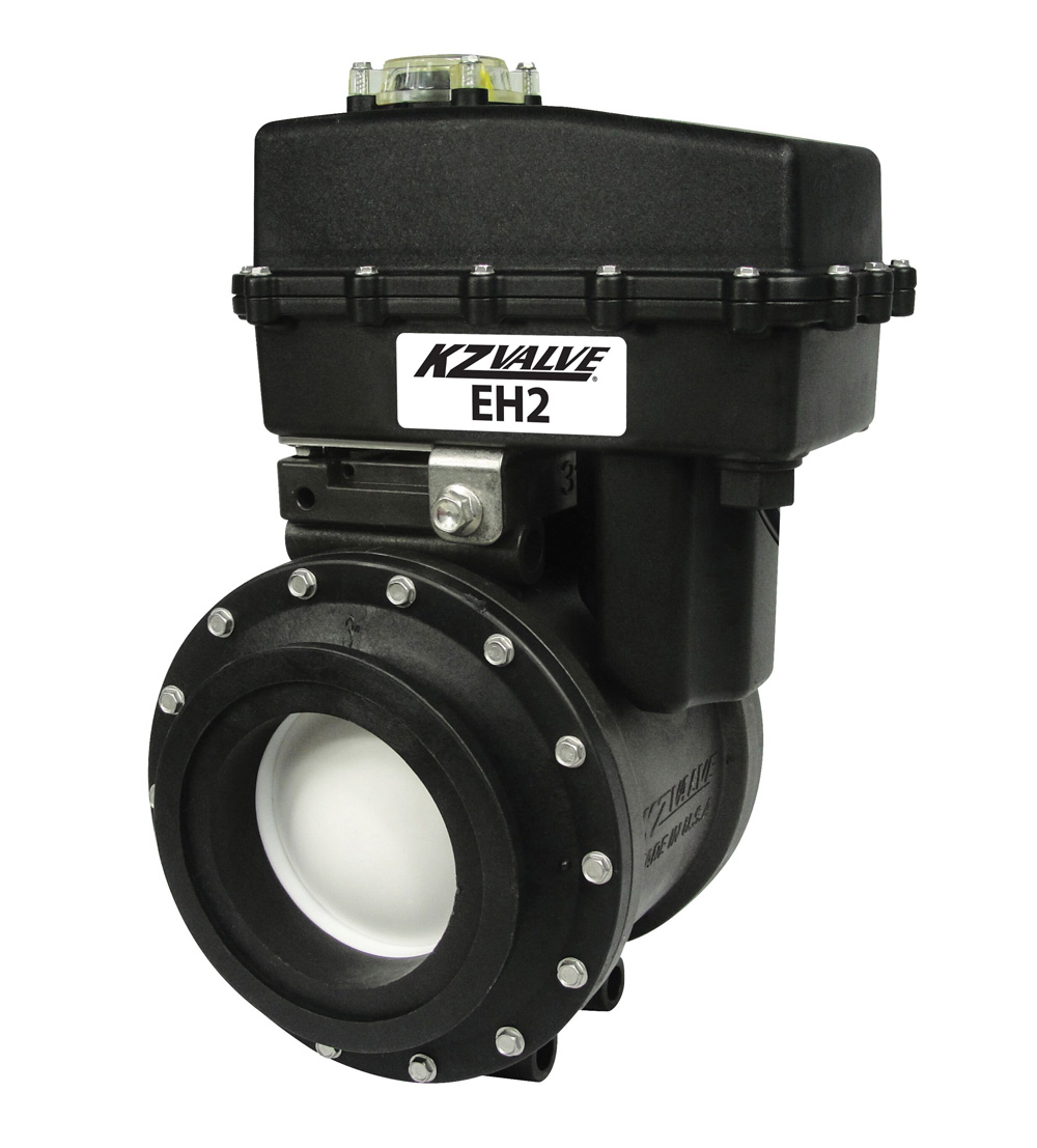 KZ Valve TRU TORQ 2.0in Polypropylene 2 Way Motorized Ball Valve 8.0